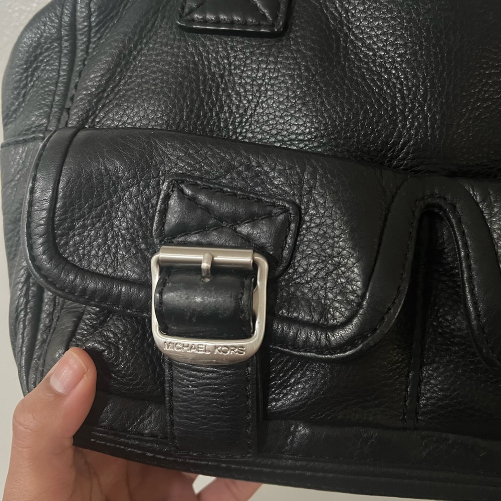 Vintage Michael Kors Black Leather Shoulder Bag - Picture 5 of 10